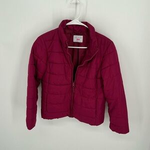 The Children's Place Girls Puffer Jacket Water Resistant XL/TG 14 Rose Parade